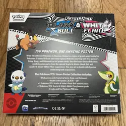 Pokemon TCG Scarlet & Violet Black White Bolt Flare Poster Box Sealed - Image 2
