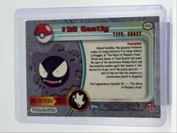 GASTLY 1999 TOPPS POKEMON TV ANIMATION SERIES 2 BLUE LOGO 92 Q0899 - Image 2