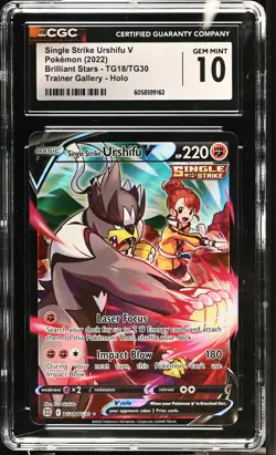 SINGLE STRIKE URSHIFU V Brilliant Stars Trainer Gallery #TG18 CGC 10 Pokemon - Image 1