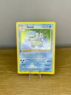 Turtok (German Blastoise) first edition Pokemon TCG Base Set - MP - Image 2