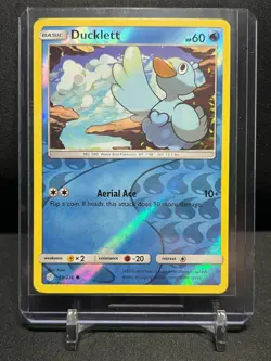 Ducklett 59/236 Reverse Holo Pokemon 2019 Cosmic Eclipse - LP - Image 1