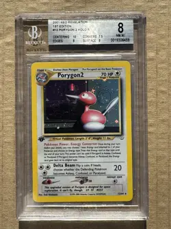 2001 Pokemon Neo Revelation 1st Edition Porygon2 #12 Holo BGS 8 - Image 1