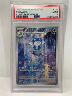 Pokemon TCG 151 Poliwhirl Illustration Rare 176/165 PSA 9 MINT - Image 1