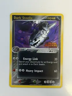 Pokemon TCG Dark Steelix 10/109 Team Rocket Returns Reverse Holo Stamp - Image 1
