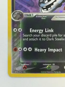 Pokemon TCG Dark Steelix 10/109 Team Rocket Returns Reverse Holo Stamp - Image 5