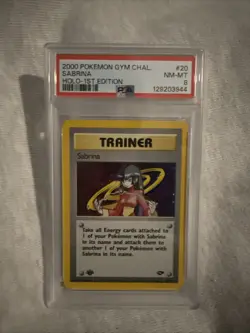 2000 POKEMON GYM CHALLENGE SABRINA #20 HOLO 1ST EDITION PSA 8! - Image 1
