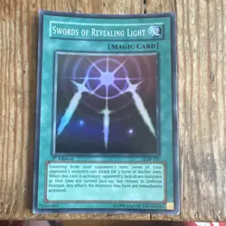 Yu-Gi-Oh! TCG Konami Swords of Revealing Light Blue Eyes Super Rare 1st LOB-101 - Image 1