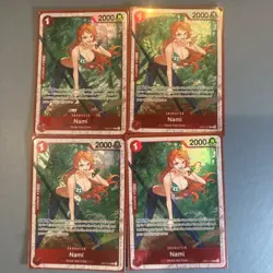 4x (Playset) Nami OP01-016 R Three Captains Rare Alt Art One Piece Card Game MP - Image 1