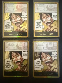 One Piece Gold DON!! OP15 ENGLISH Luffy -Adventure On Kamis Island X4 - Image 1
