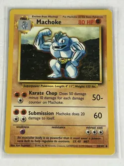 Machoke Base Set 34/102 Pokemon Card - Image 1