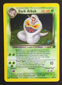 Dark Arbok 2/82 Holo Team Rocket Pokemon Card - Image 1