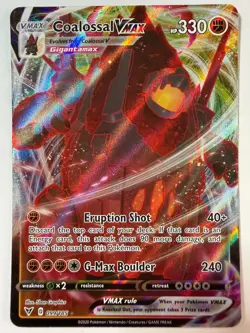 Pokemon TCG Coalossal VMAX Holo Ultra Rare Card Vivid Voltage 099/185 - Image 1
