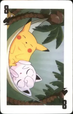 Vintage Pokemon Pocket Monsters Playing Cards #8 of Spades Pikachu Jigglypuff - Image 1