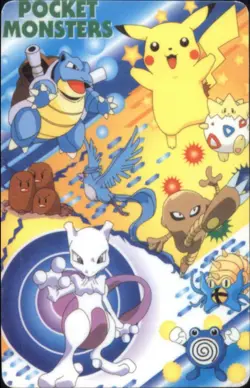 Vintage Pokemon Pocket Monsters Playing Cards #8 of Spades Pikachu Jigglypuff - Image 2