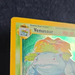 Venusaur Holo Base Set 2 MP Pokemon Card WOTC 2000 Swirl - Image 4