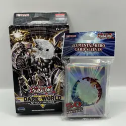 Yu-Gi-Oh! Dark World Structure Deck New Sealed + 50 Elemental Hero Card Sleeves 83717859567 - Image 1