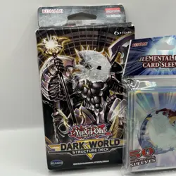 Yu-Gi-Oh! Dark World Structure Deck New Sealed + 50 Elemental Hero Card Sleeves 83717859567 - Image 3