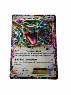 Pokemon Rayquaza EX Promo Holo Card XY69 XY 170 HP Aeroscream Dragon - Image 1