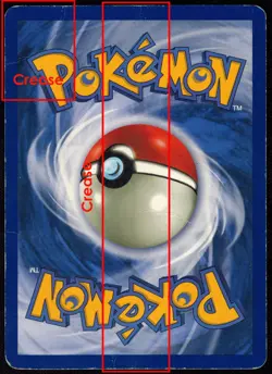 Poliwrath 13/102 - Original Base Set 1 Pokemon Card Holo Rare Damaged Crease - Image 3