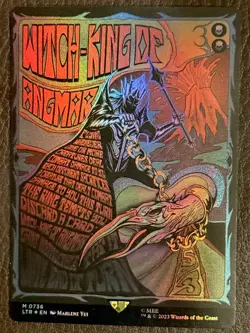 Witch-king of Angmar MTG, (Borderless Poster Foil) PACK FRESH,CLIMATE CONTROLLED - Image 2