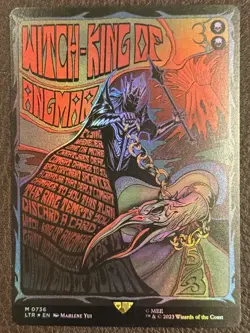 Witch-king of Angmar MTG, (Borderless Poster Foil) PACK FRESH,CLIMATE CONTROLLED - Image 3