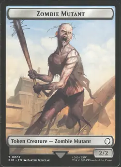 Radiation // Zombie Mutant Token 22 // 7 Token Magic: the gathering Fallout - Image 2