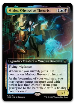 Mirko, Obsessive Theorist (Extended Art) #316 (Foil) NM Murders Karlov Manor - Image 1