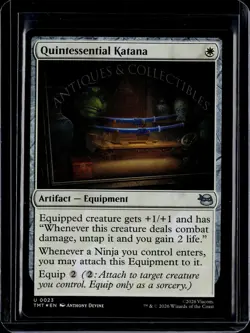 Quintessential Katana - 23 - Foil - TMT - NM - MTG Magic the Gathering - Image 1
