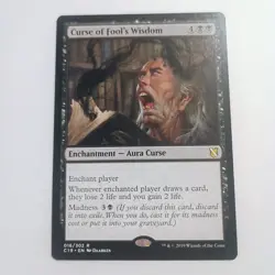 Curse of Fool's Wisdom - 016 - NM - Commander 2019 (C19) - Image 1