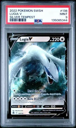 Pokemon Lugia v TCG Silver Tempest Holo Ultra Rare Card 138/195 PSA 9 - Image 1