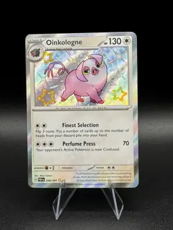 Pokemon Paldean Fates Oinkologne 208/091 Shiny Rare Holo NM - Image 1