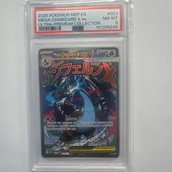 Pokemon 2025 Me: Mega Evolution Promo Mega Charizard X ex 023 Holo English PSA 8 - Image 2