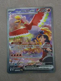 Pokemon TCG Ethan's Ho-Oh EX 230/182 Special Illustration Rare Holo - Sv10 - Image 1
