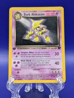 Pokemon 1st Ed Dark Alakazam Team Rocket 18/82 WOTC 2000 NM - Image 1