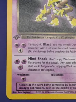 Pokemon 1st Ed Dark Alakazam Team Rocket 18/82 WOTC 2000 NM - Image 4