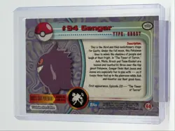 GENGAR 1999 TOPPS POKEMON TV ANIMATION SERIES 2 BLUE LOGO B 94 Q0899 - Image 2