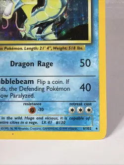 Pokemon TCG Gyarados Base Set 6/102 Holo WOTC Base Set Holo Rare LP+ - Image 5