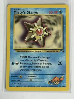 Misty's Staryu Gym Heroes Pokemon TCG - Image 1