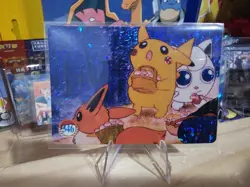 1999 Vintage Pocket Monsters Vending Prism - Eevee, Pikachu, Jigglypuff Art #346 - Image 1