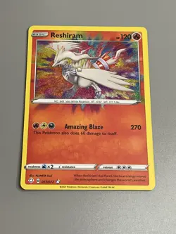 Reshiram Pokemon Shining Fates TCG 017/072 Amazing Rare Holo - Image 1