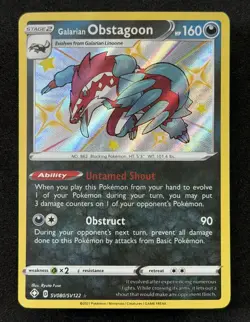 2021 TCG Pokemon #SV080/SV122 Galarian Obstagoon Holo Shining Fates Shiny Vault - Image 2