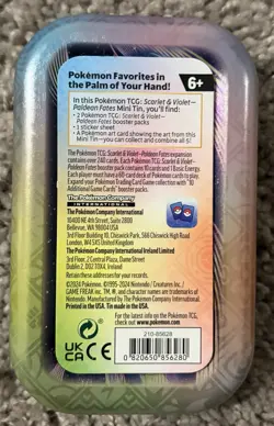 Pokemon Bundle Scarlet & Violet Paldean Fates Tin Booster Packs - Image 2