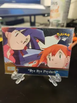 2000 Topps Pokemon TV Animation Edition Series 3 OR8 Silver Foil Bye Bye Psyduck - Image 1