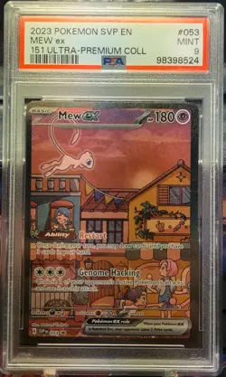 Mew ex #53 PSA 9 Pokemon Scarlet & Violet Promo 151 Ultra Premium Full Art 2023 - Image 1