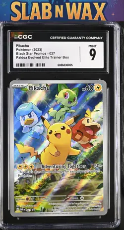 Pokemon tcg 2023 Black Star Promos Pikachu #027 CGC 9 - Image 1