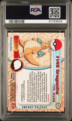 2000 TOPPS CHROME POKEMON T.V. SPECTRA #149 DRAGONITE PSA 10 - Image 2