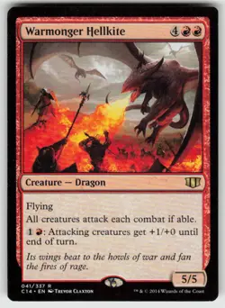 Warmonger Hellkite R Commander 2014 41 MTG - Image 1