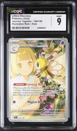 Lillie's Ribombee *CGC 9* Illustration Rare *Journey Together* #164 * Pokemon - Image 1