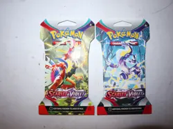 Set of (2) Pokemon Scarlet and Violet Base Set - Sleeved Booster Packs - Image 1