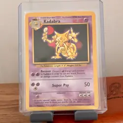 Kadabra 32/102 Uncommon Base Set Unlimited Pokemon LP - Image 1